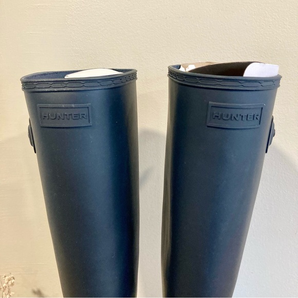 Hunter Women’s Original Refined Navy Rain Boots Sz 11 NWOB WFT1071RMA - Picture 8 of 16